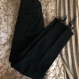 High waisted black denim - American Apparel